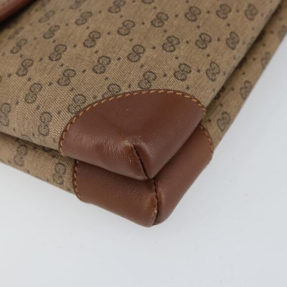 GUCCI Micro GG Supreme Shoulder Bag PVC Beige Gold Auth 143206 - Picture 14 of 16